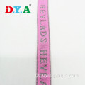 Customized Logo Metallic Jacquard Strick Polyester -Gurtband